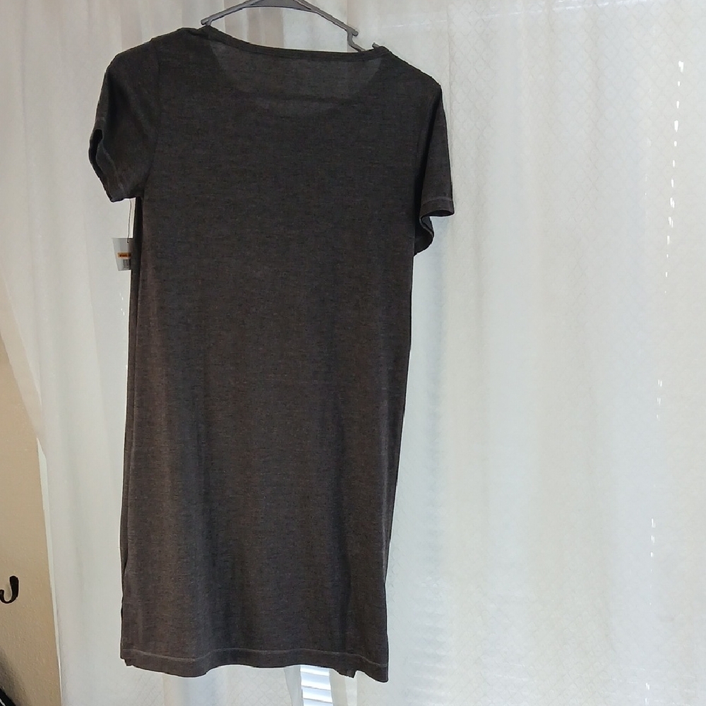 Calvin Klein Dark Gray Logo Sleep Shirt - Picture 7 of 7